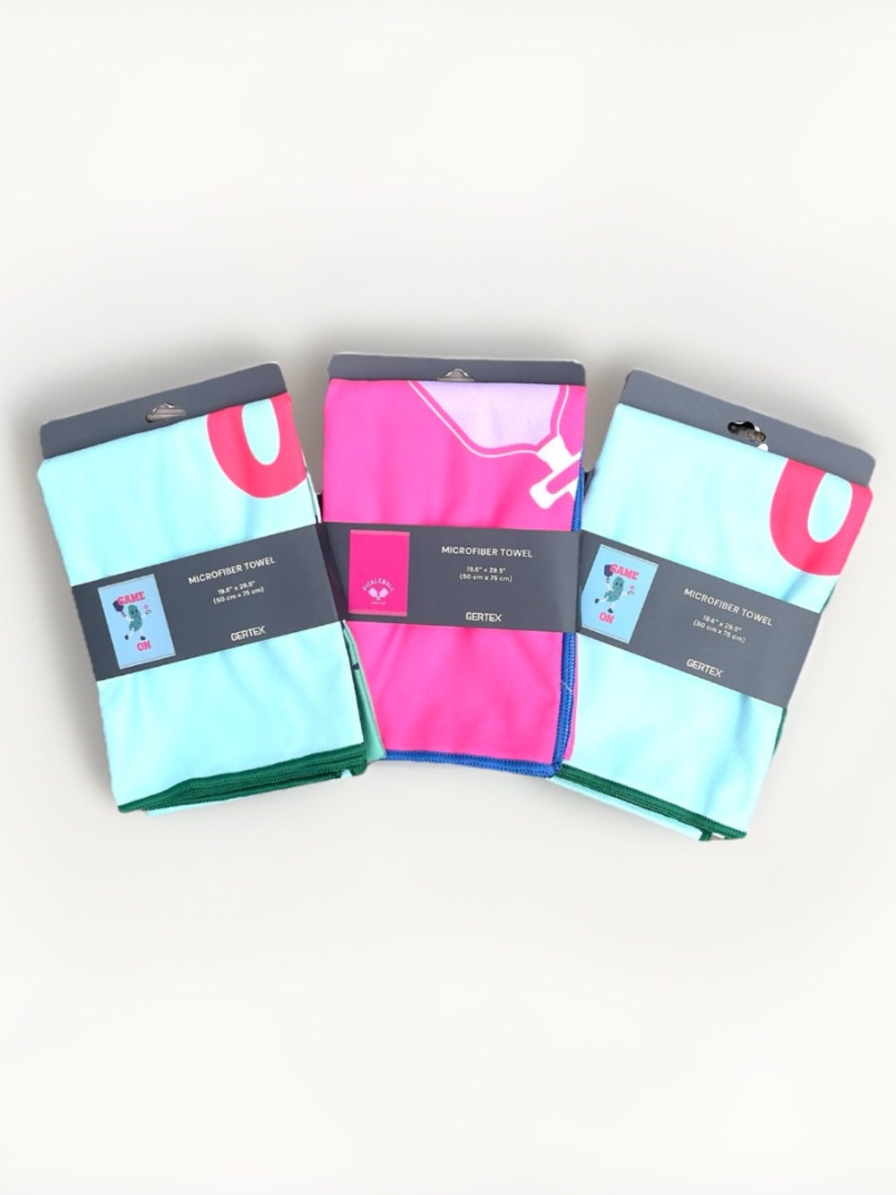 Gertex Pickleball Towel SET OF 3 Microfiber NEW in Package